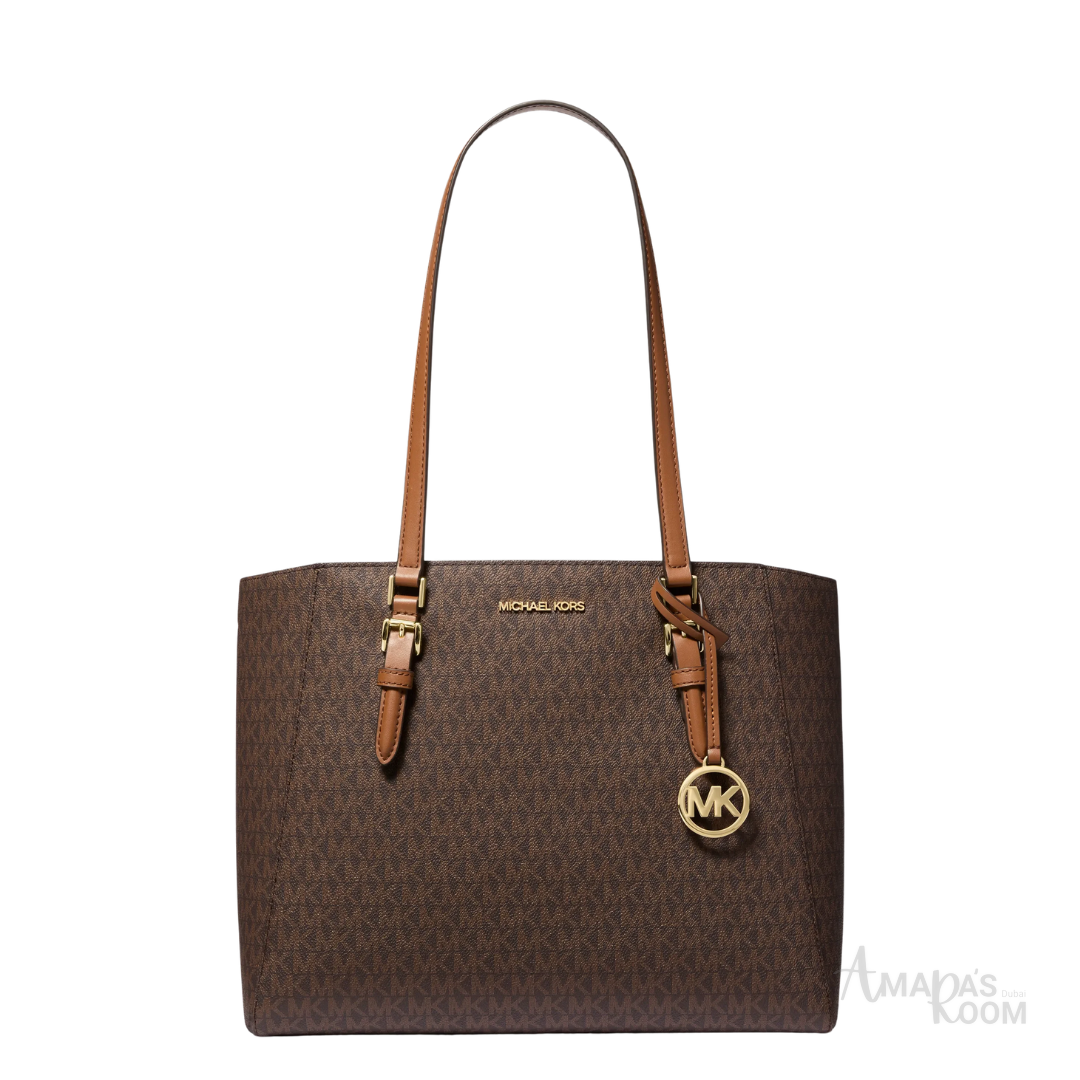 Michael Kors MK Signature Bag – Classic Brown - View 1