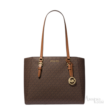 Michael Kors MK Signature Bag – Classic Brown - View 1