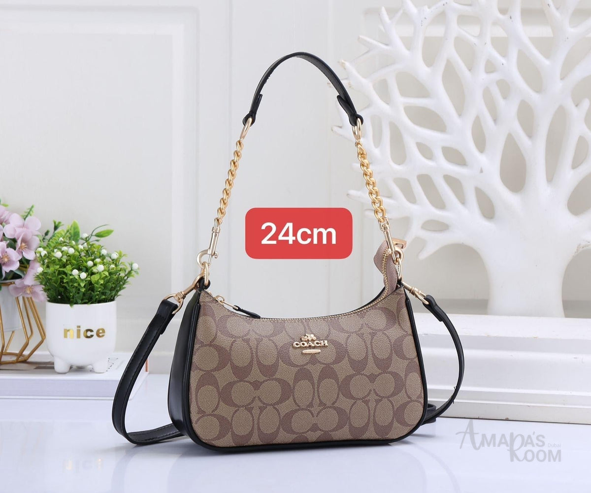 Coach Signature Canvas Shoulder Bag – Brown - View 5