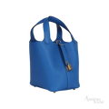 Hermès Picotin Lock 18 Bucket Bag – Bleu Royal Clemence Gold Hardware - View 2