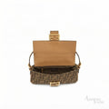 Fendi-Style Monogram Baguette Shoulder Bag - View 4