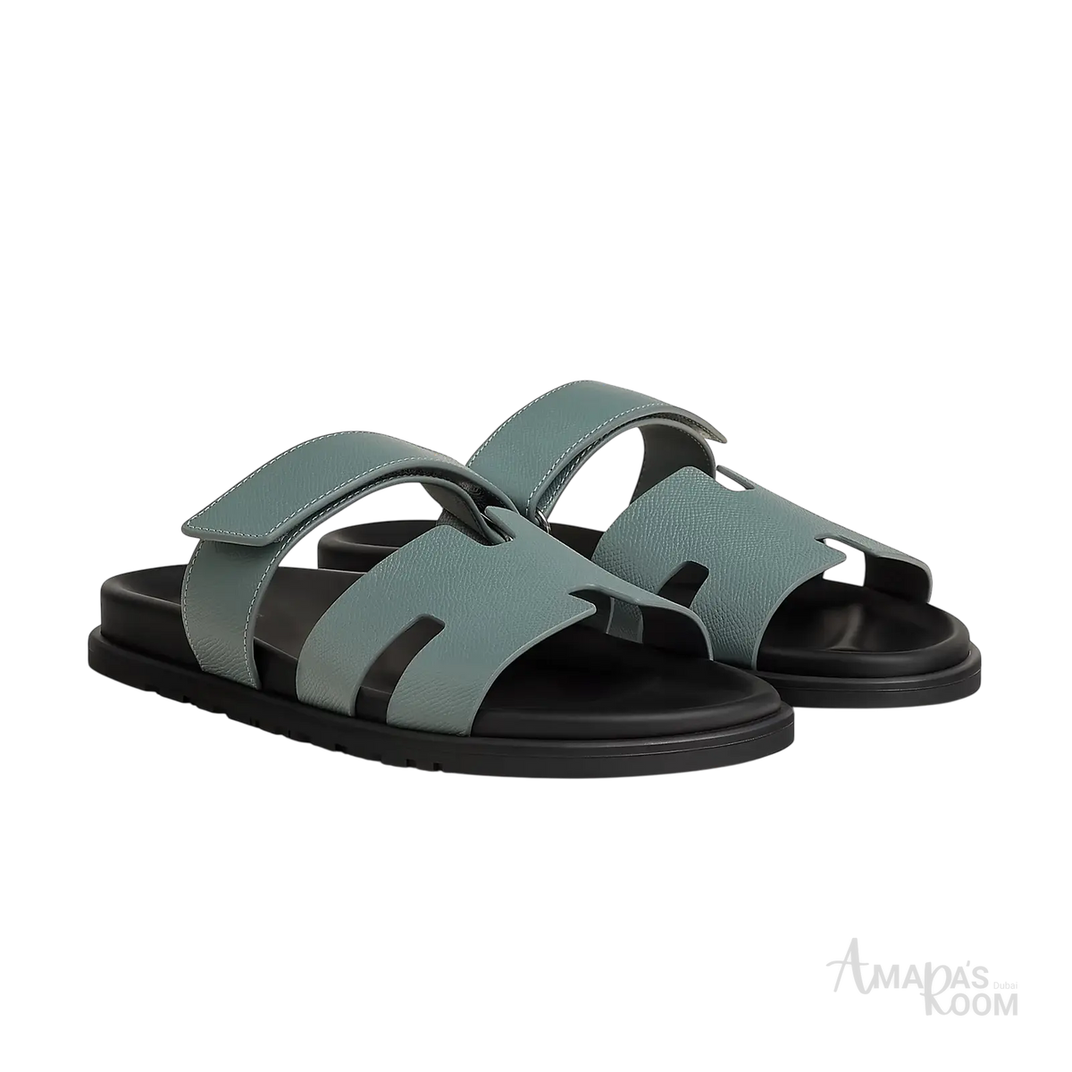 Hermès Chypre Sandals – Bleu Tonnerre - View 1