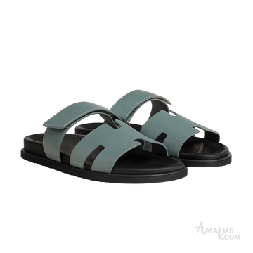 Hermès Chypre Sandals – Bleu Tonnerre - View 1
