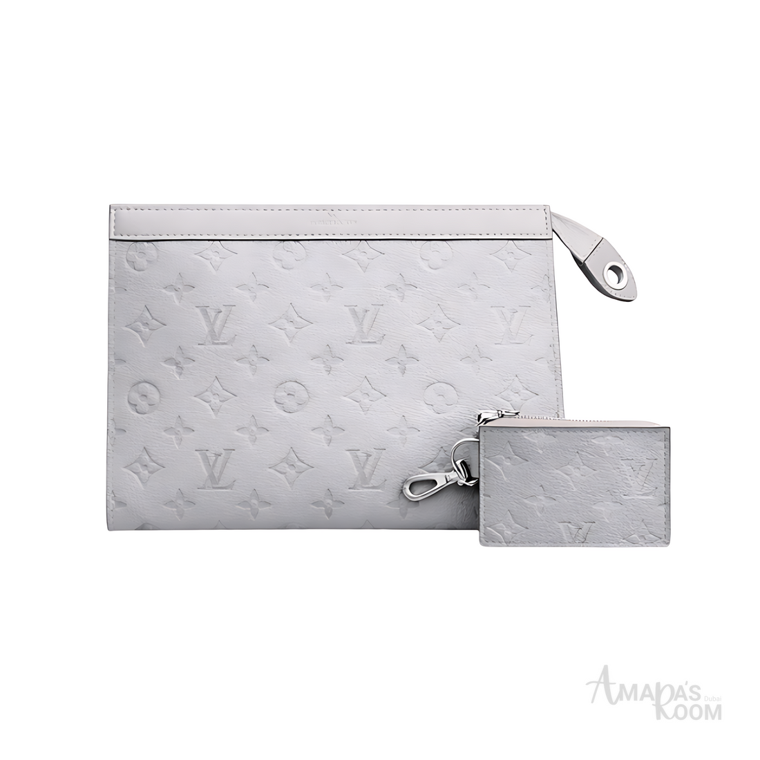 Louis Vuitton Pouch | Louis Vuitton Grey LV Design - View 1
