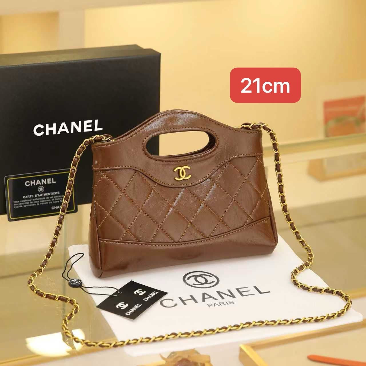 Chanel Bag Nano Shopping Brown – product view