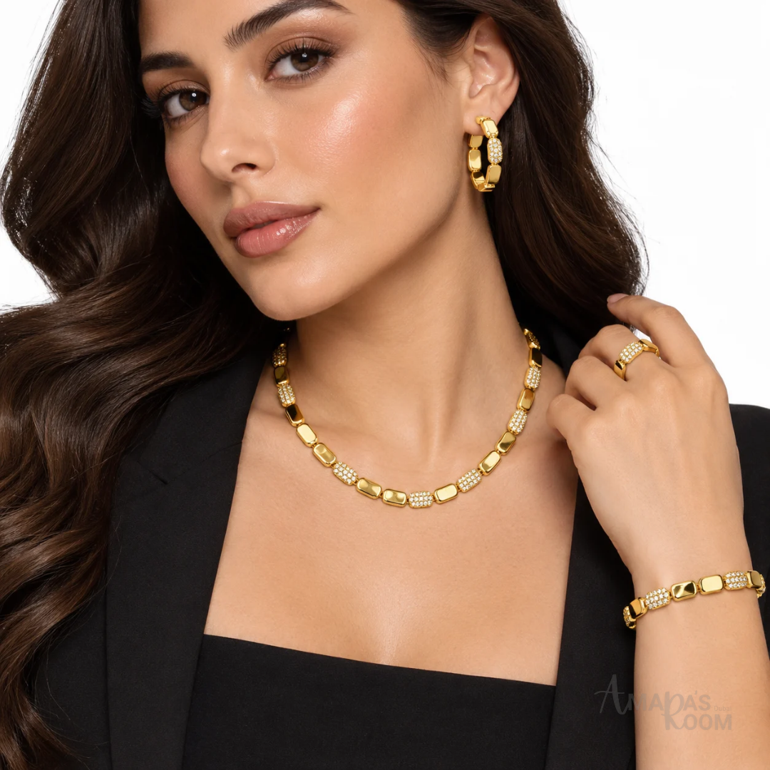 APM Monaco Gold & Diamond Set