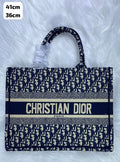 Dior Oblique Embroidered Tote - View 5