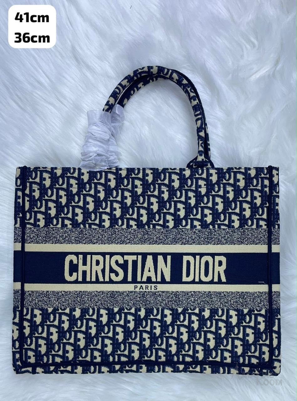 Dior Oblique Embroidered Tote - View 5