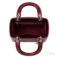 Dior Lady Dior-Style Mini Handbag – Glossy Burgundy - View 2