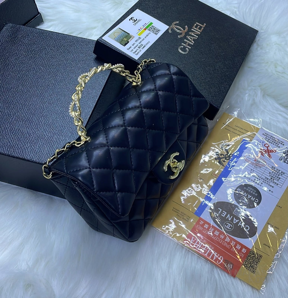 Chanel Classic Mini Flap Bag – Black Lambskin - View 4