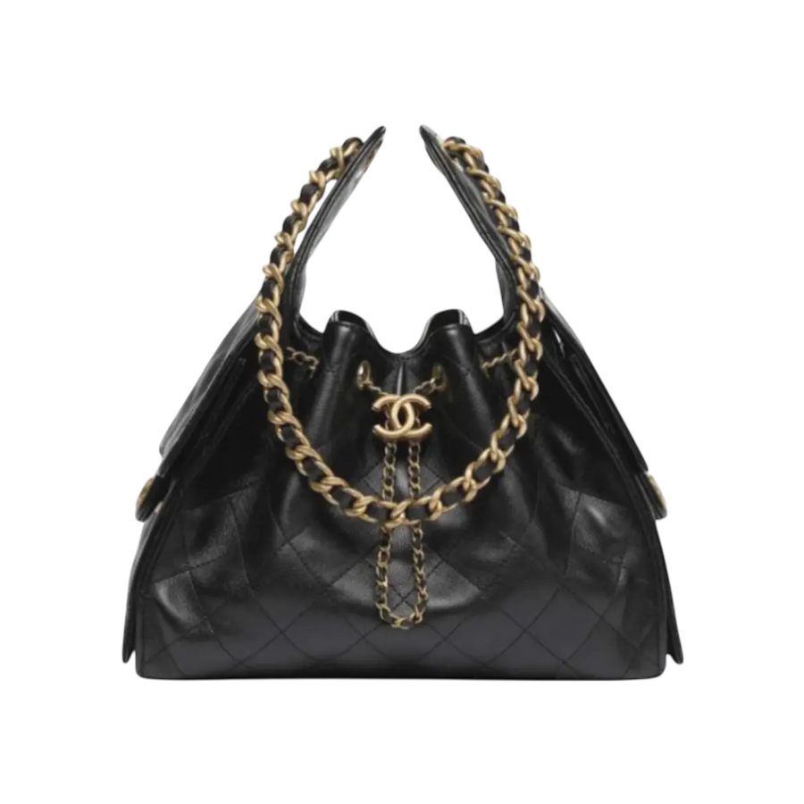 Chanel 25 Small Handbag – Black & Gold - View 1