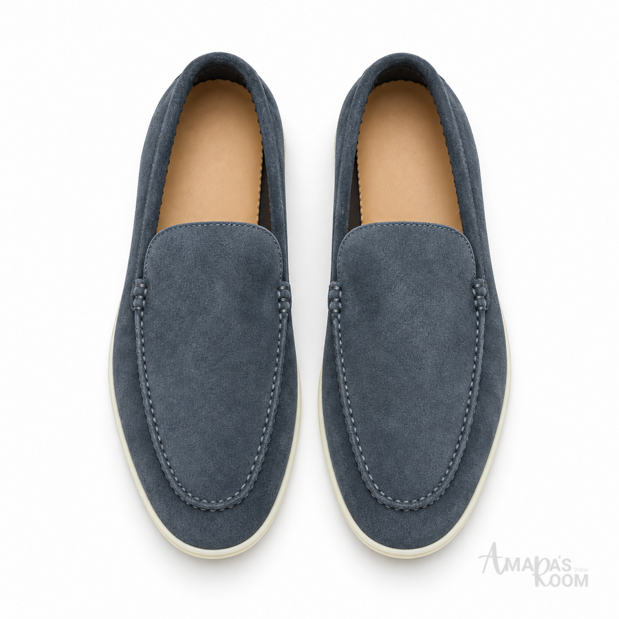Loro Piana Footwear | Summer Walk Suede Grey