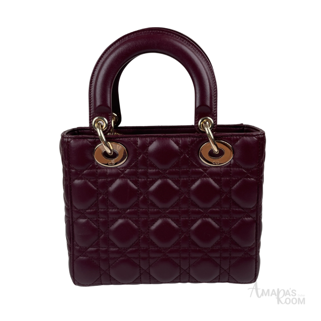 Dior Small Bag – Burgundy with Gold-Tone Hardware - View 3