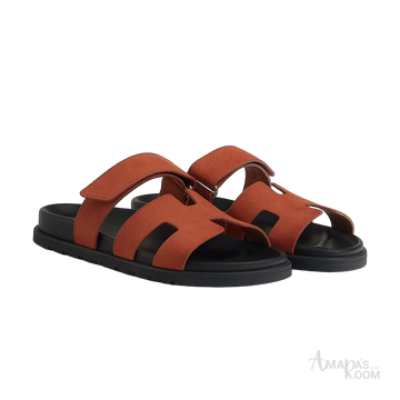 Hermès Chypre Sandals – Orange Canyon - View 1