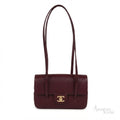 Chanel Preppy Coco Small Flap Bag – Dark Burgundy - View 1