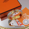 Hermes Enamel H Lock Bracelet