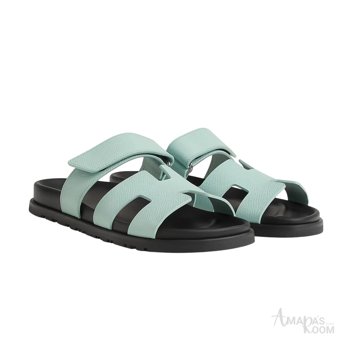 Hermès Chypre Sandals – Bleu Cristaux - View 1