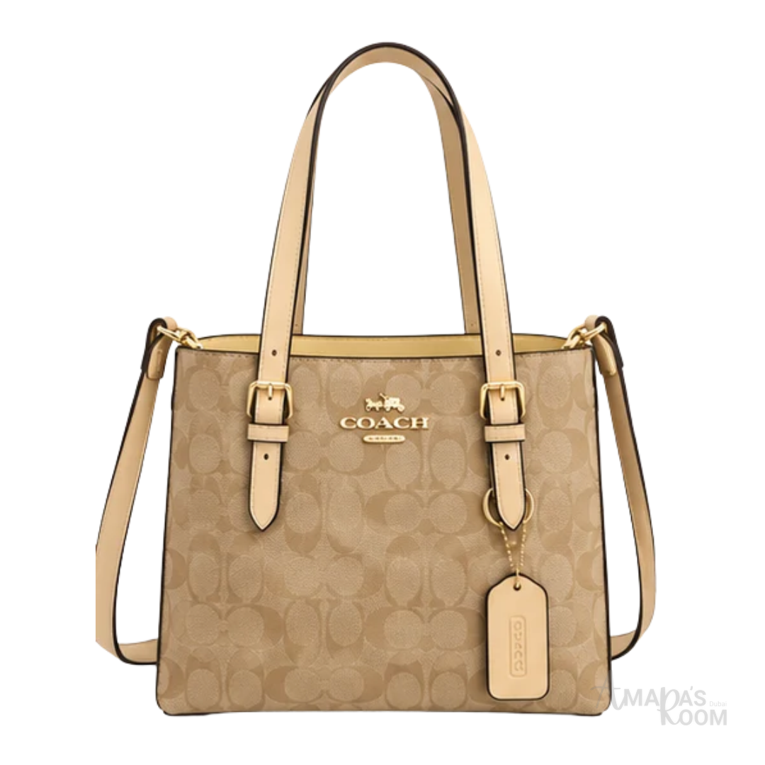 Coach Bag | Mollie Tote 25 – Beige – Khaki Signature