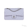 Chanel Classic Double Flap Bag Lavender Caviar Silver Hardware - View 1
