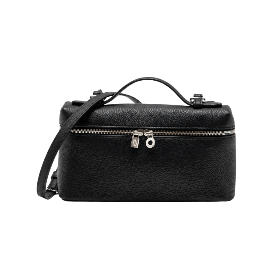 Loro Piana Bag Extra Pocket L19 Grained Calfskin Black