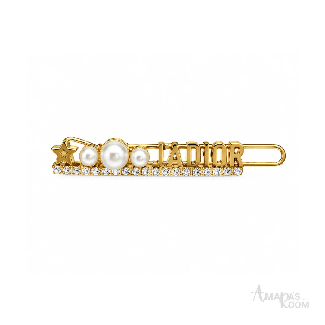 Christian Dior Pearl Studded Hair Clip