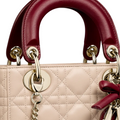 Dior Mini Lady Bag – White & Burgundy - View 3