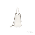 Dior Mini Lady Dior Crocodile-Style Leather Bag – White - View 3