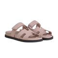 Hermès Chypre Sandals – Pink Suede - View 1