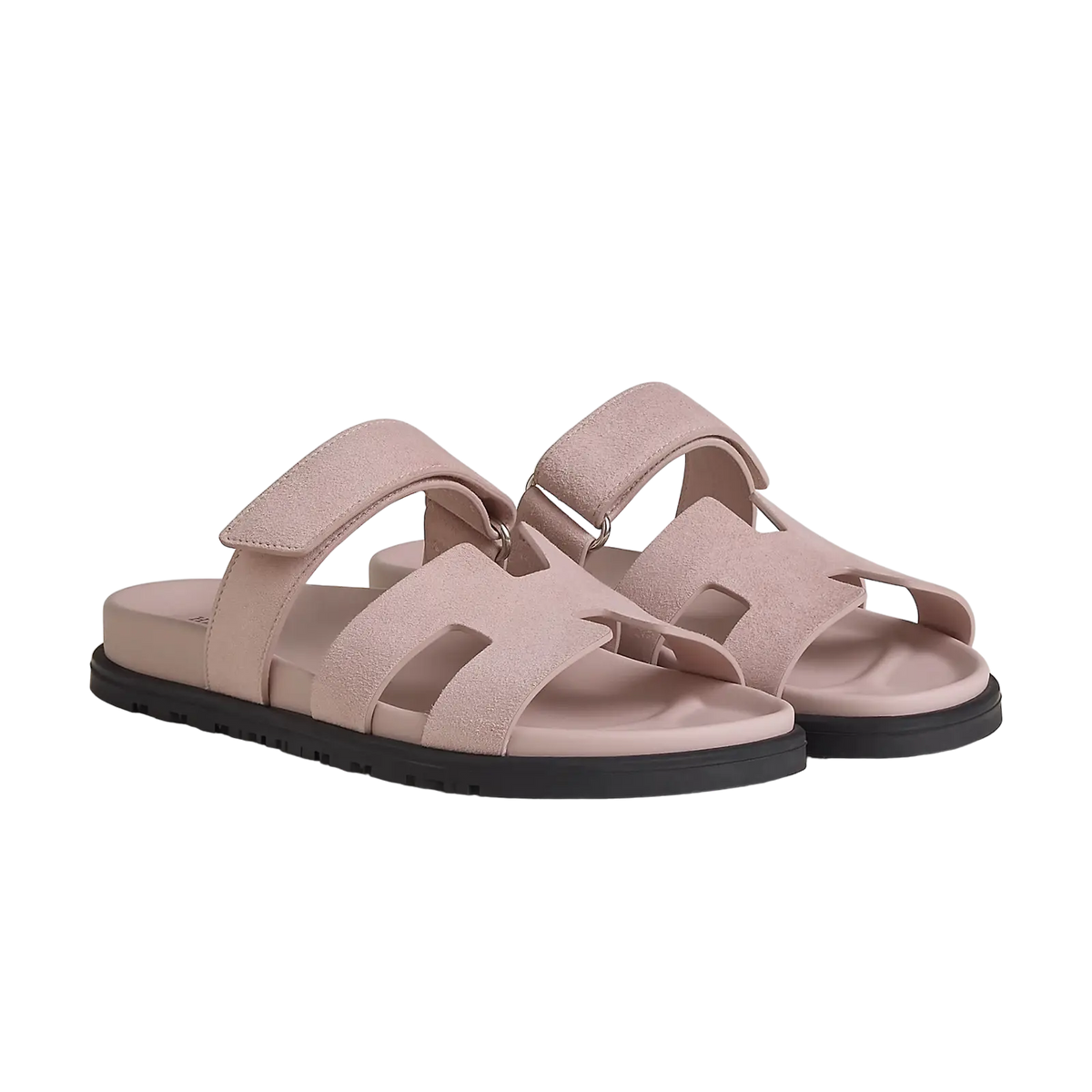 Hermès Chypre Sandals – Pink Suede - View 1