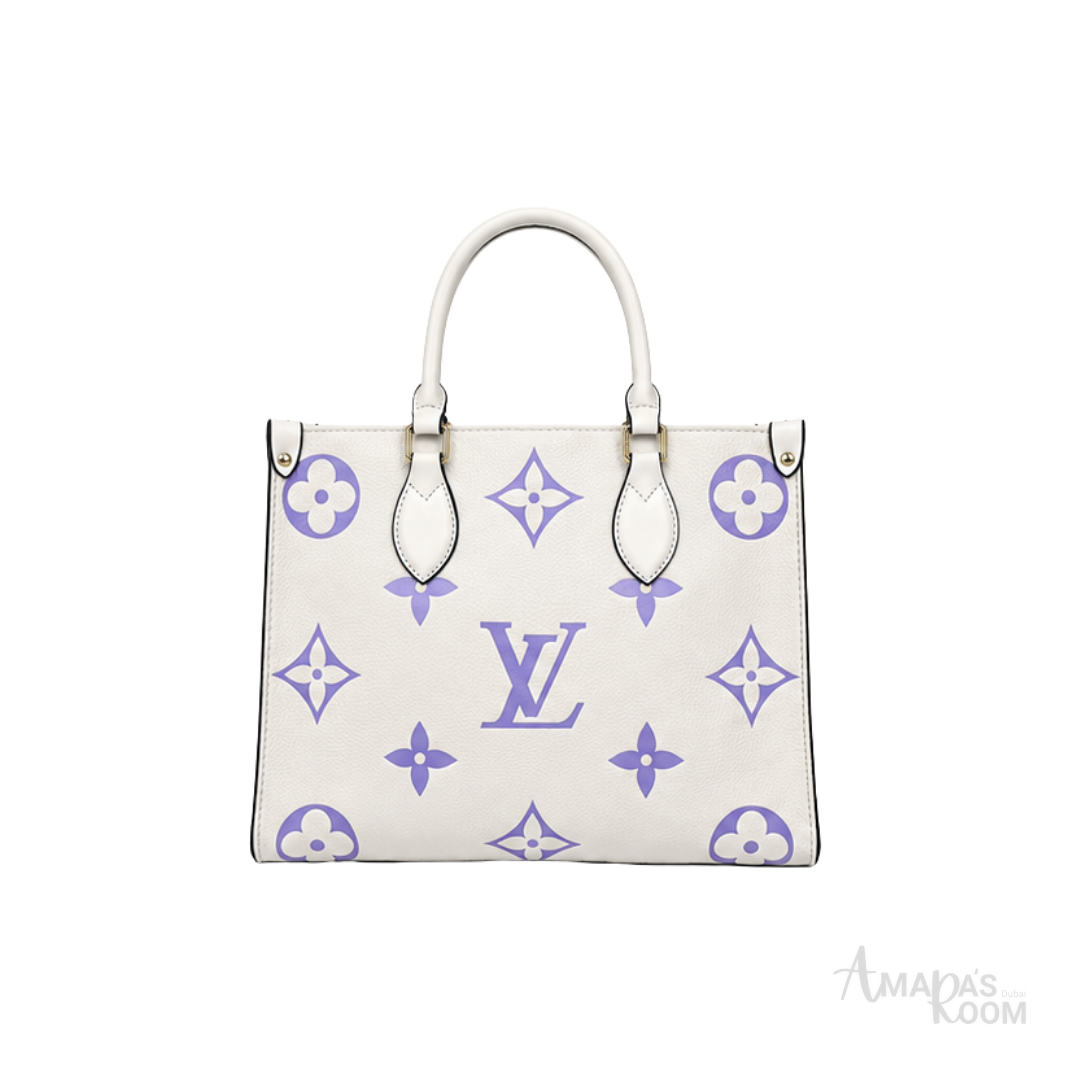 Louis Vuitton OnTheGo Tote Bag – Cream & Purple - View 1