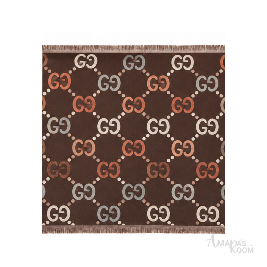 Gucci Scarf | GG Monogram Dark Brown