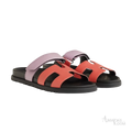 Hermès Chypre Sandals – Rose Pêche / Violet Pétale - View 1