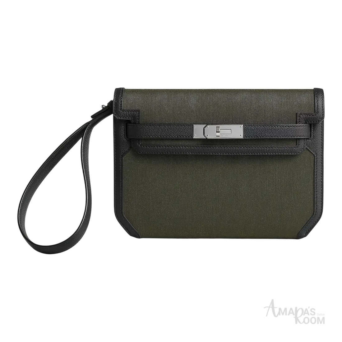 Hermès Depeche 25 Pouch – Tourbe / Noir - View 1