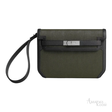 Hermès Depeche 25 Pouch – Tourbe / Noir - View 1
