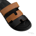 Hermès Chypre Sandals – Noir/Naturel - View 2