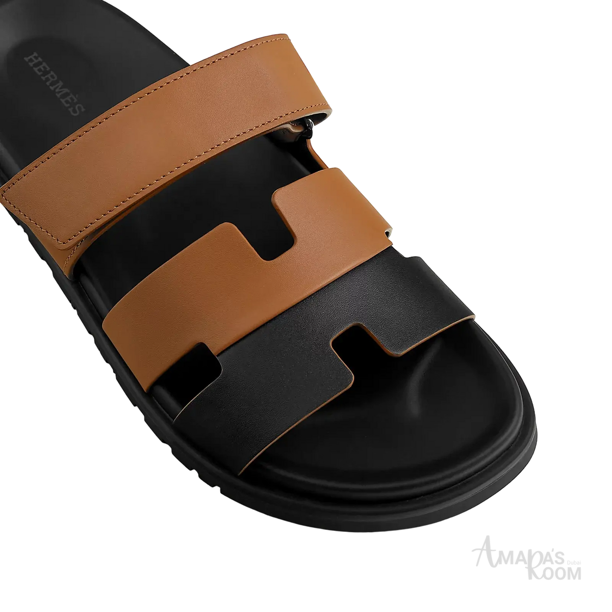 Hermès Chypre Sandals – Noir/Naturel - View 2