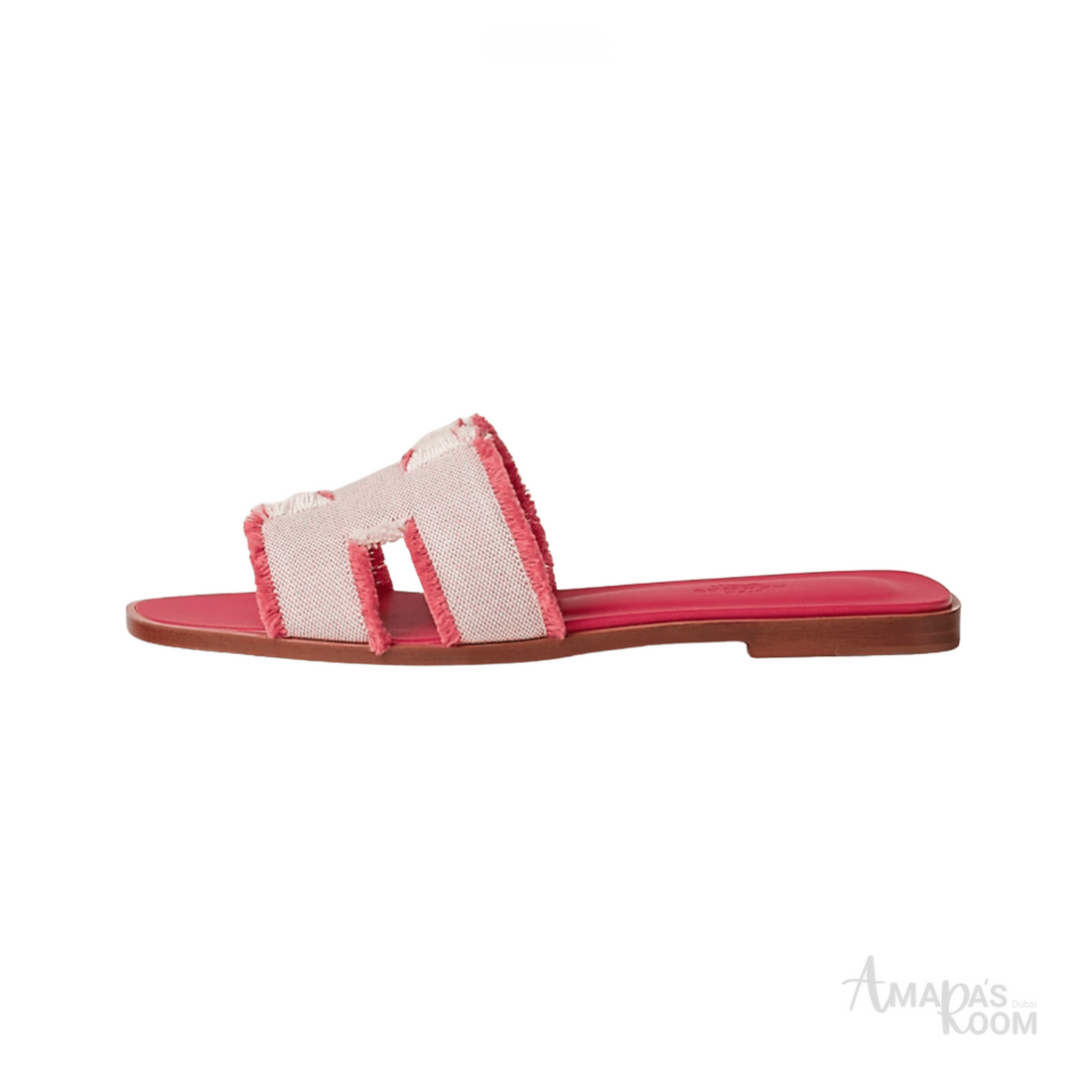 Oran Leather Slides – Raspberry – Amara UAE image 1