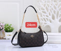 Coach Bag | Teri Shoulder Bag – Brown – Black (Signature coated canvas with black leather trim and gold-tone chain)