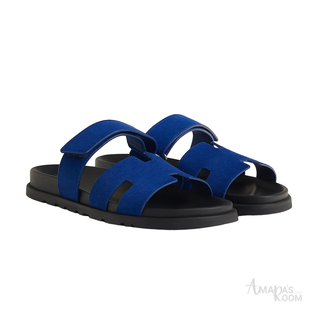Hermès Chypre Sandals – Bleu Smalt - View 1