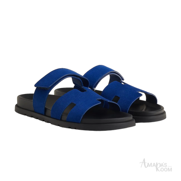 Hermès Chypre Sandals – Bleu Smalt - View 1