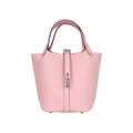 Hermès Picotin Lock 18 Bucket Bag – Rose Sakura Clemence Palladium Hardware - View 1