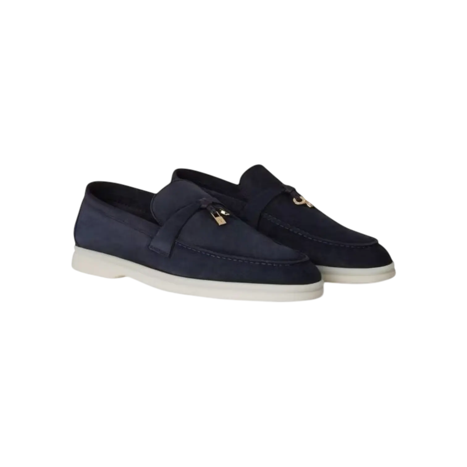 Loro Piana Summer Charms Loafers – Argo Blue Melange - View 1