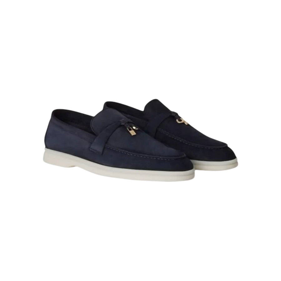 Loro Piana Summer Charms Loafers – Argo Blue Melange - View 1