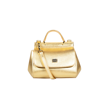 Dolce & Gabbana Bag | Gold Leather Sicily Top-Handle