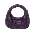 MIUMIU Wander matelassé nappa leather hobo mini-bag 