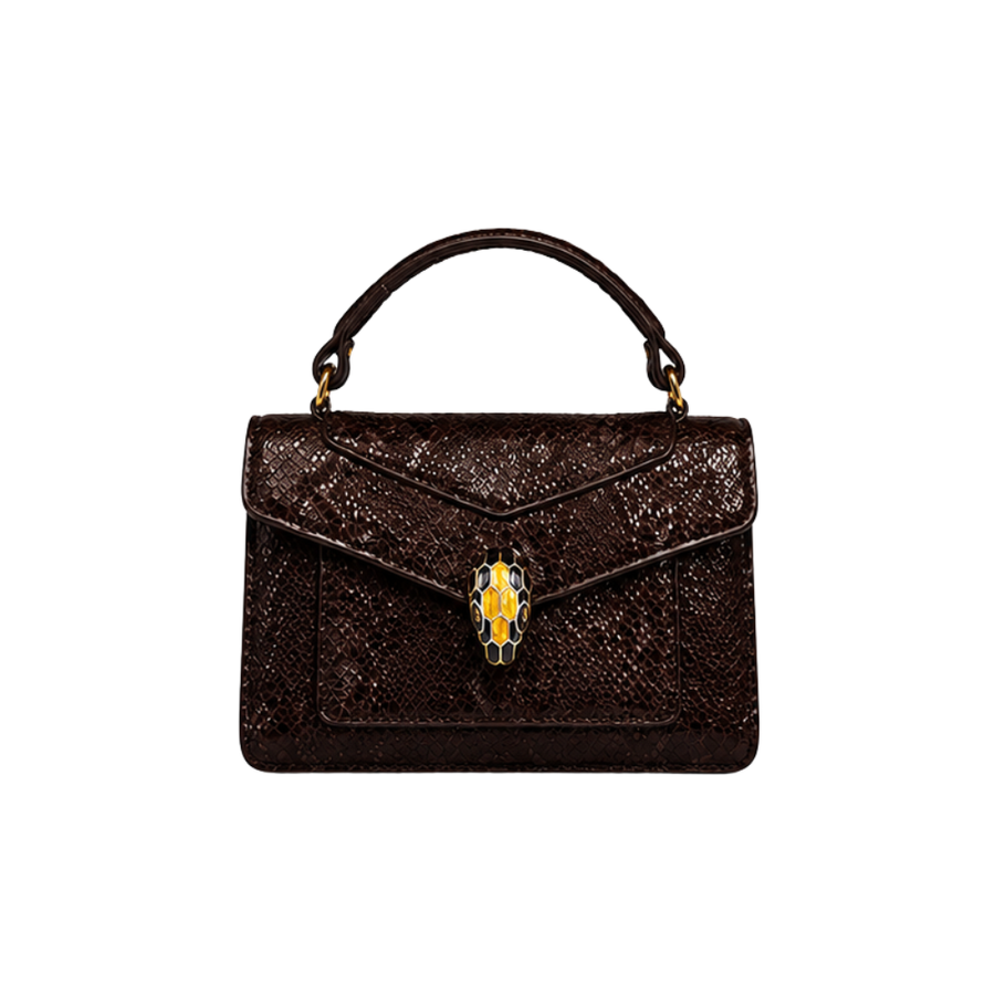 Bvlgari Bag Serpenti Forever Dark Brown Shiny