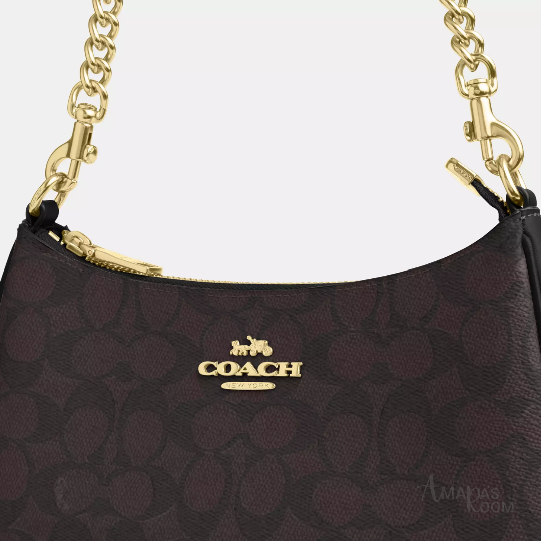 Coach Teri Shoulder Bag – Black Canvas - View 4