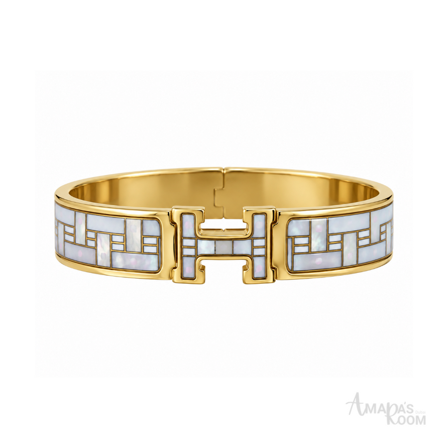 Hermès Jewelry | Enamel Quadrige Au Fil Narrow H Bracelet