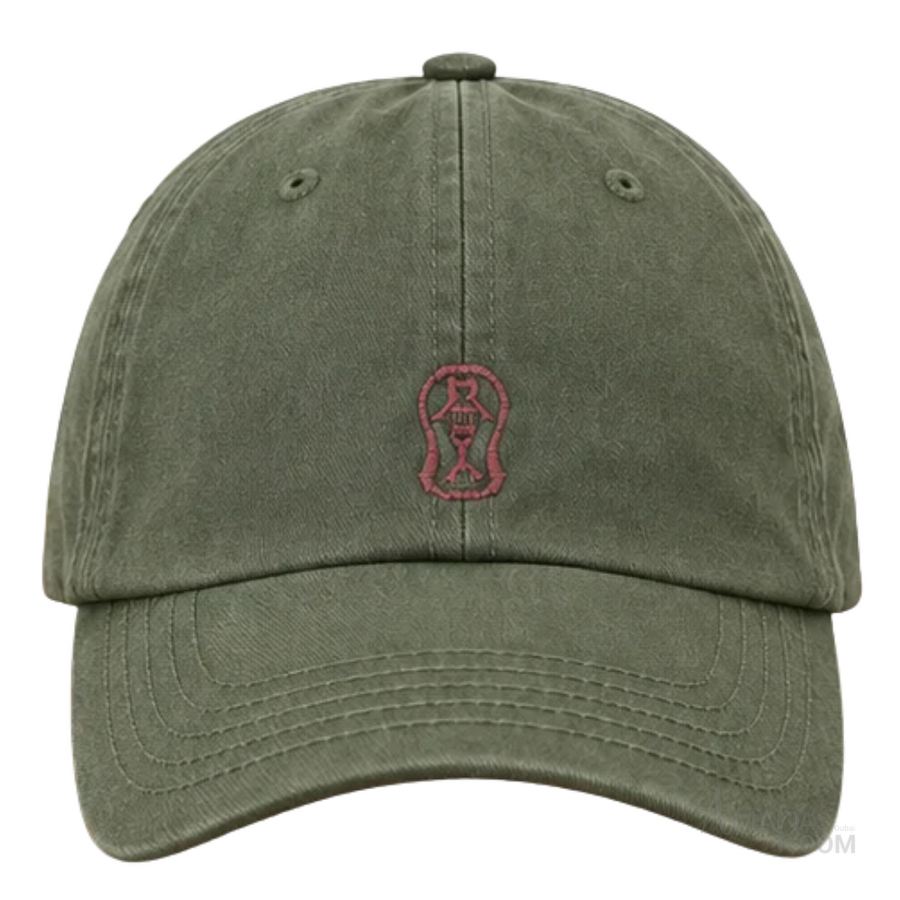 BOOVOOM | BVM Stamp Long Bill Cap in Olive - View 1