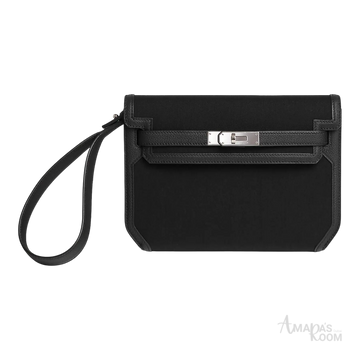Hermès Depeche 25 Pouch – Noir / Noir - View 1